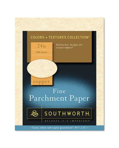 Southworth 8-1/2" x 11", 24lb, 100-Sheets, Copper Parchment Specialty Paper