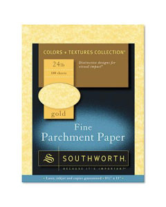 Southworth 8-1/2" x 11", 24lb, 100-Sheets, Gold Parchment Specialty Paper