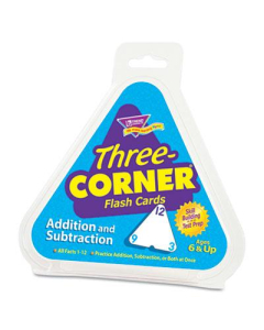 Trend Addition & Subtraction Three-Corner Flash Cards, 48/Pack