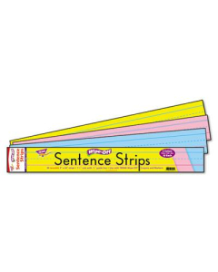 Trend 24" x 3" Wipe-Off Sentence Strips, Assorted, 30/Pack