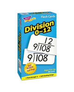 Trend Division Skill Drill Flash Cards, 3" x 6", 91/Pack