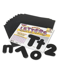 Trend Ready Letters 4" H Black Casual Combo Set, 182/Set