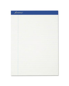 Ampad Earthwise 8-1/2" x 11-3/4" 50-Sheet 12-Pack Legal Recycled Pads, White Paper