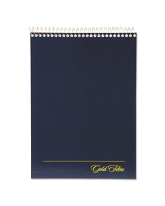 Ampad 8-1/2" x 11-3/4" 70-Sheet Legal Rule Gold Fibre Wirebound Navy Pad, White Paper