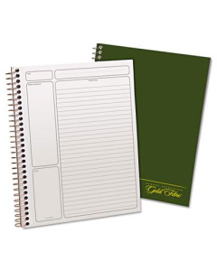 Ampad 7-1/4" x 9-1/2" 84-Sheet Legal Rule Gold Fibre Wirebound Notebook, Green Cover