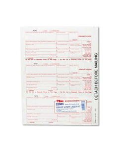 TOPS 8" x 3-2/3" 1099 IRS Approved Tax Form, 75-Forms