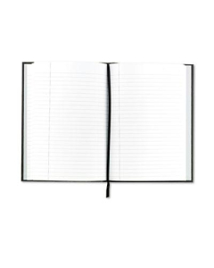 TOPS Royale 5-7/8" X 8-1/4" 96-Sheet Legal Rule Casebound Business Notebook, Black/Gray Cover