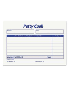 TOPS 3-1/2" x 5" 12-Pack Received of Petty Cash Slips, 50-Forms