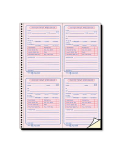 TOPS 3-3/16" x 5-1/2" 400-Page Telephone Message Book with Fax Section