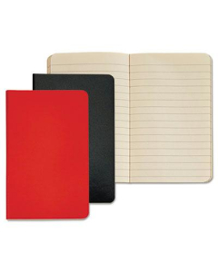 TOPS 3-1/2" X 5-1/2" 40-Sheet 2-Pack Wide Rule Journal, Red/Black Cover
