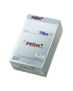 TOPS Prism 5" X 8" 50-Sheet 12-Pack Jr. Legal Rule Notepads, Gray Paper