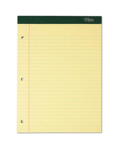 TOPS 8-1/2" X 11-3/4" 100-Sheet 6-Pack Legal Rule Notepads, Canary Paper