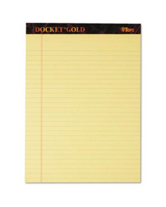 TOPS 8-1/2" X 11-3/4" 50-Sheet 12-Pack Legal Rule Perforated Notepads, Canary Paper
