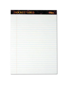 TOPS 8-1/2" X 11-3/4" 50-Sheet 12-Pack Legal Rule Perforated Notepads, White Paper