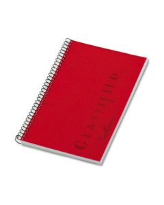 TOPS Classified 5-1/2" X 8-1/2" 100-Sheet Legal Rule Business Notebook, Red Cover