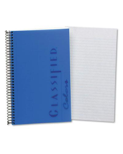 TOPS Classified 5-1/2" X 8-1/2" 100-Sheet Legal Rule Business Notebook, Indigo Cover