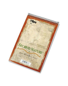 TOPS Second Nature 6" X 9" 80-Sheet Gregg Rule Recycled Notepad
