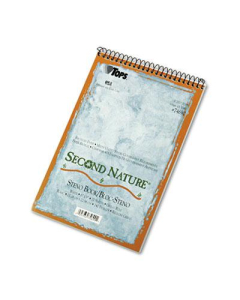 TOPS Second Nature 6" X 9" 70-Sheet Gregg Rule Recycled Notepad 