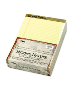 TOPS Second Nature 8-1/2" X 11-3/4" 50-Sheet 12-Pack Letter Rule Pads, Canary Paper