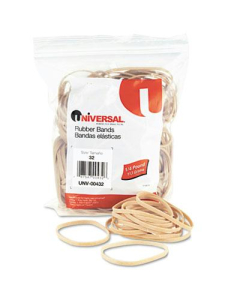 Universal 3" x 1/8" Size #32 Rubber Bands, 1/4 lb. Pack