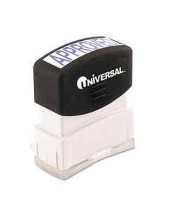 Universal "Approved" Pre-Inked Message Stamp, Blue Ink
