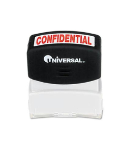 Universal "Confidential" Pre-Inked Message Stamp, Red Ink