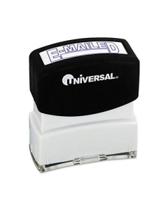 Universal "E-Mailed" Pre-Inked Message Stamp, Blue Ink