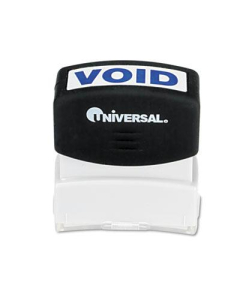 Universal "Void" Pre-Inked Message Stamp, Blue Ink
