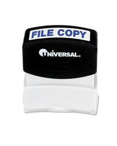 Universal "File Copy" Pre-Inked Message Stamp, Blue Ink
