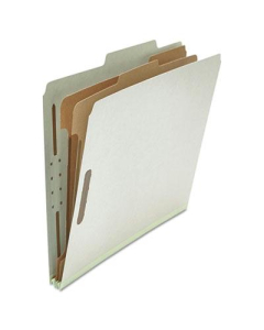 Universal 6-Section Letter 25-Point Pressboard Classification Folders, Gray, 10/Box