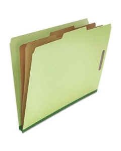 Universal 6-Section Legal 25-Point Pressboard Classification Folders, Green, 10/Box