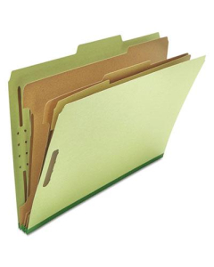 Universal 8-Section Legal 25-Point Pressboard Classification Folders, Green, 10/Box