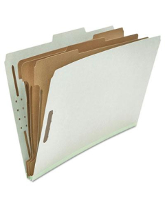 Universal 8-Section Legal 25-Point Pressboard Classification Folders, Gray, 10/Box