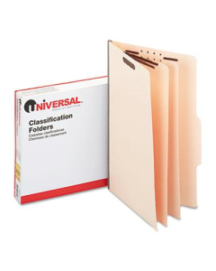 Universal 6-Section Legal 15-Point Manila Classification Folders, 10/Box