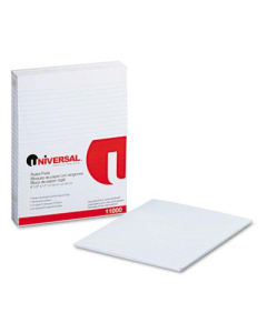 Universal 8-1/2" X 11" 50-Sheet 12-Pack Legal Rule Notepads, White Paper
