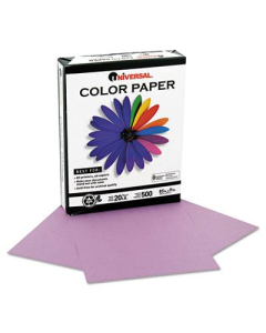 Universal One 8-1/2" x 11", 20lb, 500-Sheets, Orchid Colored Office Paper
