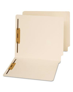 Universal Reinforced End Tab 2-Fastener Letter File Folder, Manila, 50/Box