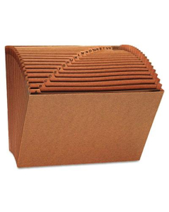 Universal 21-Pocket Letter Open Top Expanding File, Redrope