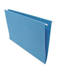 Universal One 1/5 Tab Legal Hanging File Folder, Blue, 25/Box