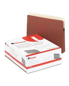 Universal Letter 1-3/4" Expanding Straight Tab File Pocket, Redrope, 25/Box