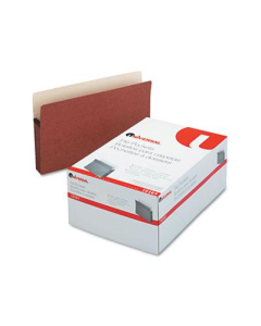 Universal Legal 3-1/2" Expanding Straight Tab File Pocket, Redrope, 25/Box