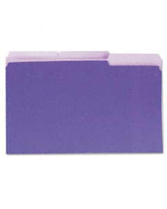 Universal 1/3 Cut Top Tab Legal Interior File Folder, Violet, 100/Box