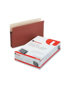 Universal Legal 5-1/4" Expanding Straight Tab File Pocket, Redrope, 10/Box