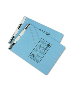 Universal 9-1/2" x 11" Unburst Sheet Pressboard Hanging Data Binder, Light Blue