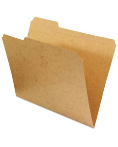 Universal Reinforced 1/3 Cut Tab Letter File Folder, Kraft, 100/Box