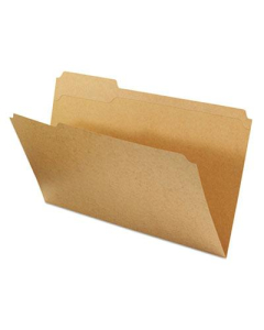 Universal Reinforced 1/3 Cut Tab Legal File Folder, Kraft, 100/Box