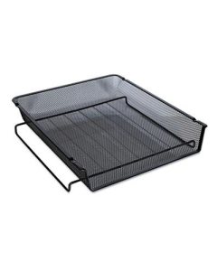 Universal One 2-3/4" H Mesh Stackable Front-Load Letter Tray, Black