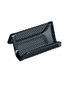 Universal One Mesh Metal Business Card Holder, Holds 50 2 1/4" x 4" Cards, Black