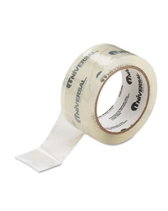 Universal One 2" x 55 yds Clear Acrylic Heavy-Duty Carton Sealing Tape, 3" Core, 6-Pack