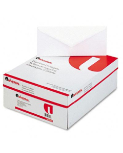Universal 4-1/8" x 9-1/2" V-Flap #10 Business Envelope, White, 500/Box